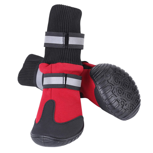 Pet Dog Shoes Set - Reflective Waterproof Dog Boots 4pcs