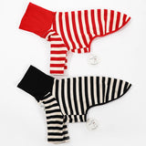 Pet Black White Striped Clothing New Italian Greyhound