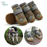 Reflective Waterproof Dog Boots Set, Anti-Slip Footwear