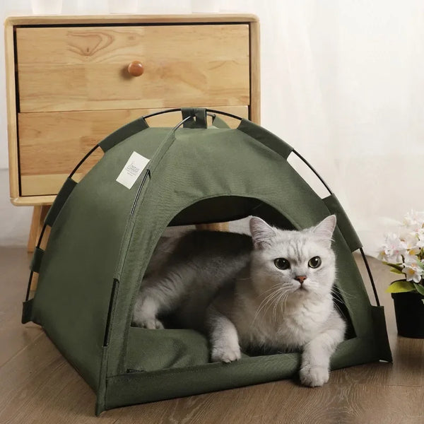 Pet Tent Bed Warm Cat House with Cushions