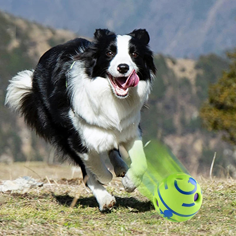 Wiebelende kwispel giechelbal