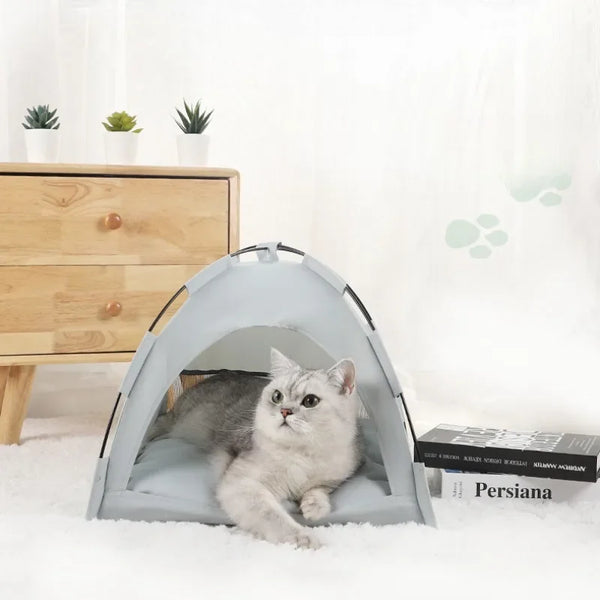 Pet Tent Bed Warm Cat House with Cushions