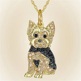 Yorkshire Puppy Pendant Necklace - Elegant Jewelry for Dog Lovers