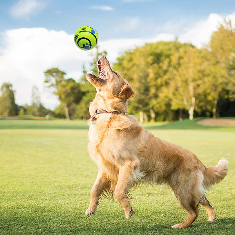 Wiebelende kwispel giechelbal