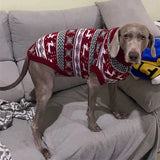 Stripe Big Dog Sweater Winter Warm Pet Clothes