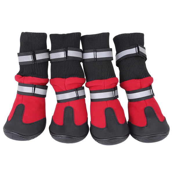 Pet Dog Shoes Set - Reflective Waterproof Dog Boots 4pcs