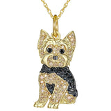 Yorkshire Puppy Pendant Necklace - Elegant Jewelry for Dog Lovers