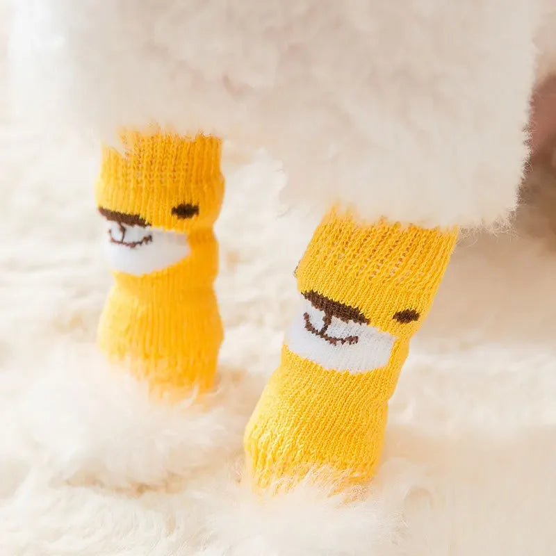 Adorable Cartoon Bear Pet Socks for Cats and Dogs