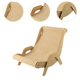 Cozy Elevated Lounge Chair with Scratching Pad - for Cats/Dogs