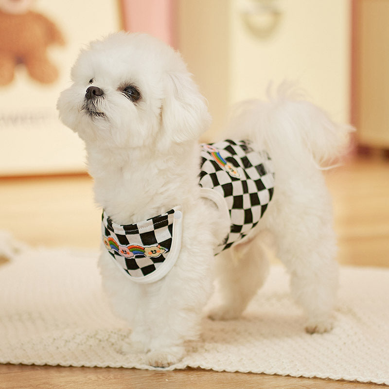 Slabbetje Schaakbord Modemerk Vest Huisdier Hond